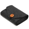 Durable Portable Data Cable Storage Box Felt Multifunctional Storage Bag Small Double Mezzanine Organizer Box Outdoor Travel
