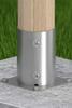 Round Column Base 80X150Mm Screwed To Concrete Anchor Bracket