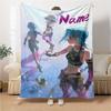 Custom Name Jinx Power Dark Party Blanket For Couch Bed Plush Cozy Fuzzy Blanket Super Soft Warm Blankets For Fall And Winter 091619