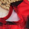 Dog Dress Pet Clothes Grids Pattern Dress-up Soft Texture Cosplay Dogs Princess for Small Costume