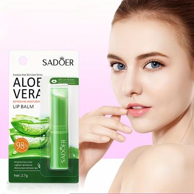 1pc Aloe Vera Moisturizing Lip Balm Moisturizing Nourishing Hydrating and Repairing Lip Balm for Women