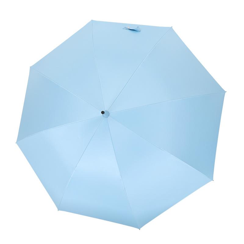 New 8-bone automatic vinyl fabric straight rod umbrella bumping cloth long-handled umbrella, supply umbrella