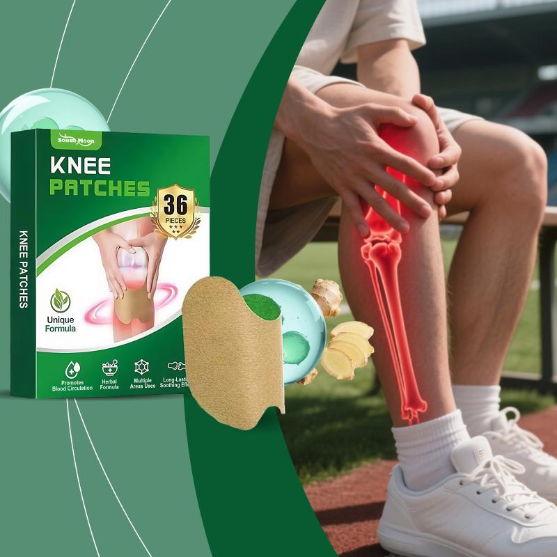 Knee Care Patches Reduce Joint Discomfort Enhance Body Mobility Boost Blood Flow Deep Herbal Caring Knee Relief Patch