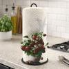 Practical Iron Freestanding Tissue Holder Strawberry Pattern Decorative Vertical Napkins Rack Cute Tissue Stand Bathroom