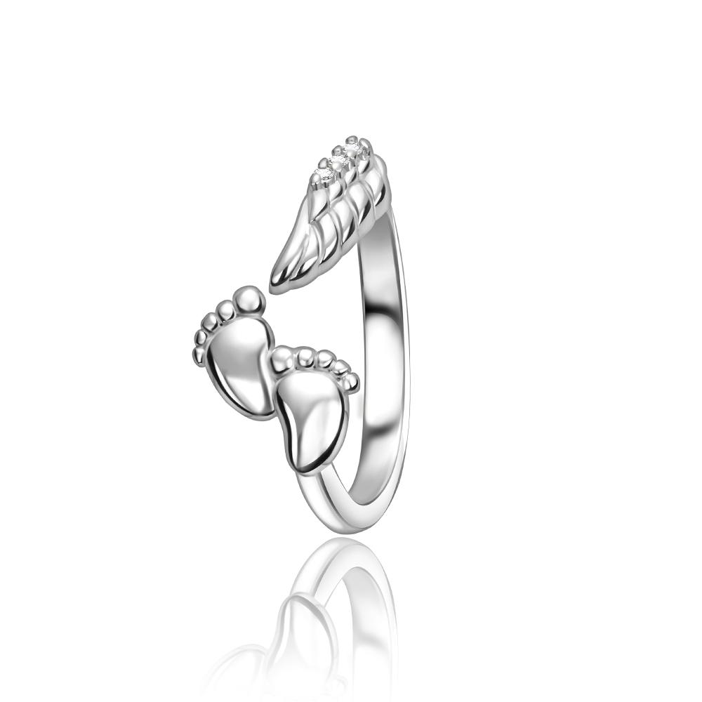 925 Silver Open Ring Star & Moon Foot Claw Heart Adjustable Ring For Women Wedding Birthday Party Jewelry Gift