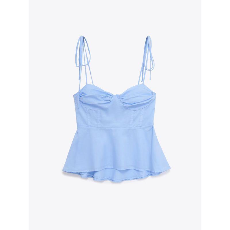 Za New Fall Women's Clothing 2025 Fashion Wind Fashion Pure Color Tight Corset Strap Short Top 8155920