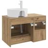 Bathroom Furniture Set 2 Pcs Artisan Oak Wood Based Material