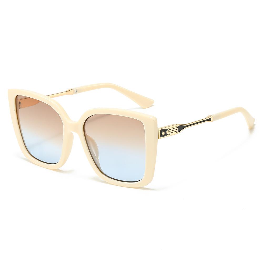 

Luxury Fashion Leopard-print thin frame Oversized Square Women Sunglasses Gradient Color Glasses Men Sun Glasses UV400 as picture