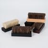 Beechwood Horsehair Soft Bristle Square Brush for Leather Shoe Cleaning and Care