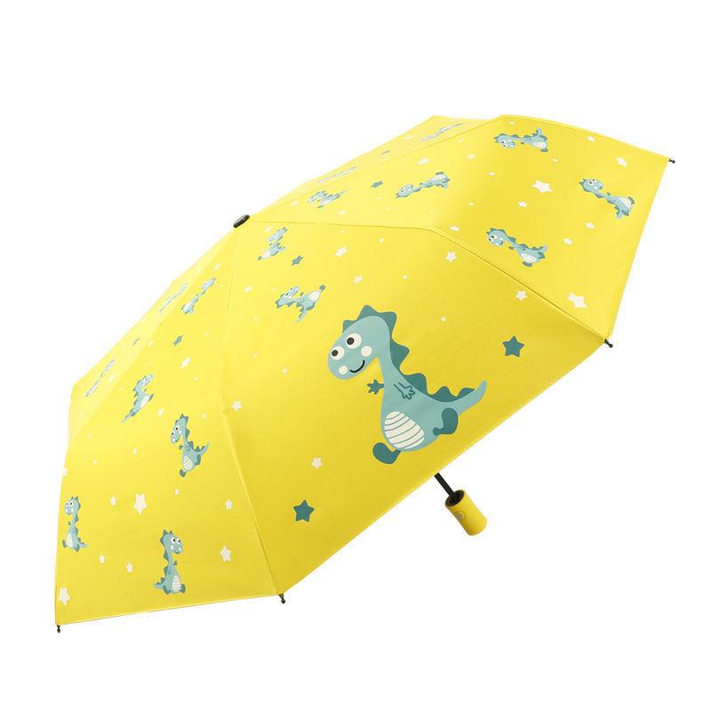 Automatic umbrella Cute dinosaur automatic children umbrella Sunshade Thickening and Durable Travel folding automatic umbrella