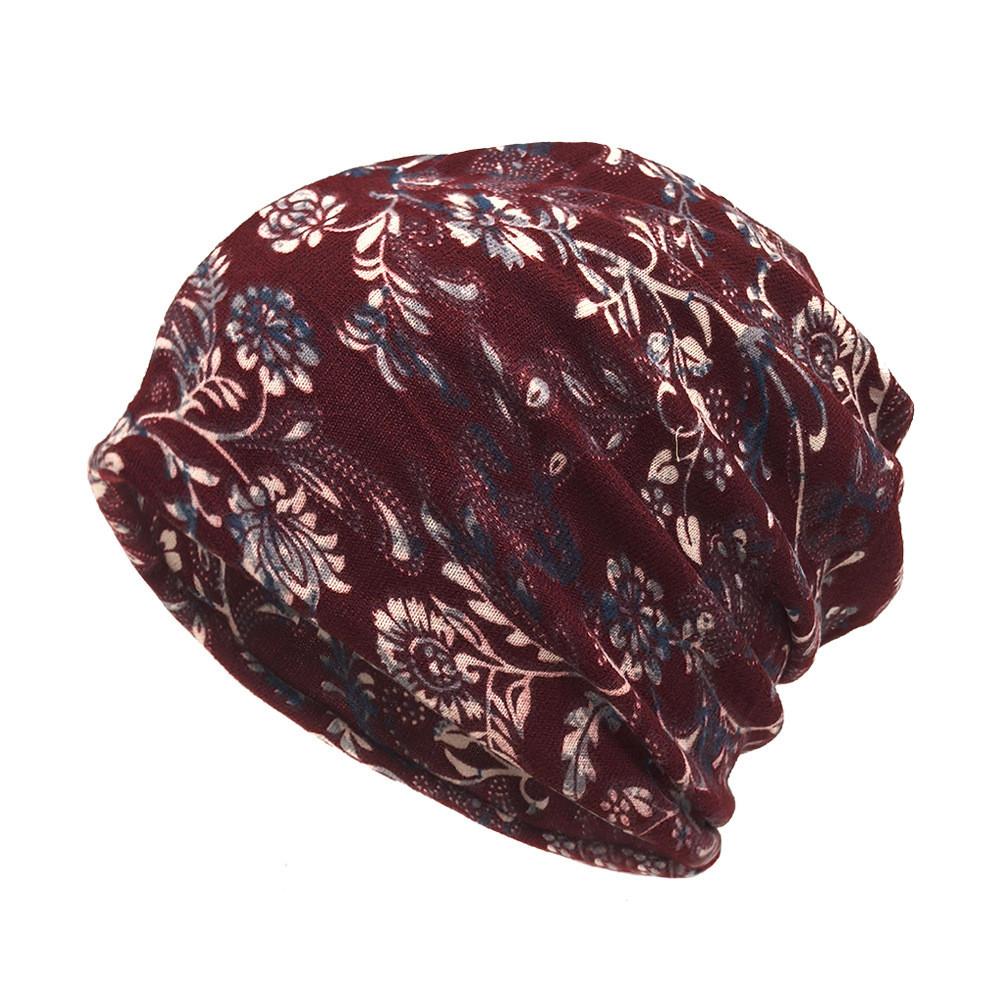 Vintage Style Pullover Cap With Printed Design For Casual Winter Outfits