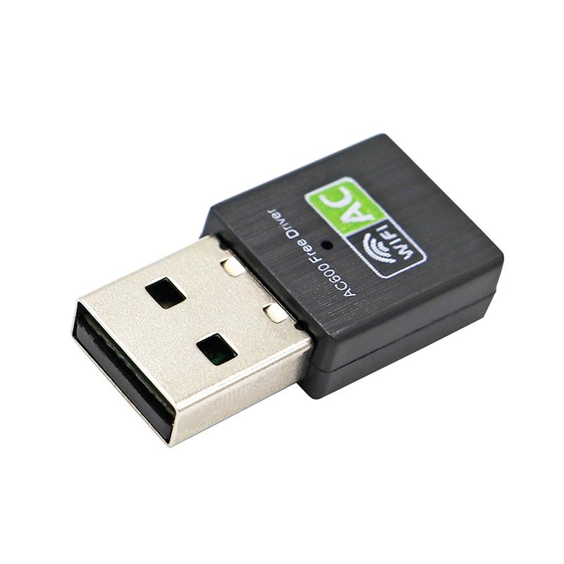 Adaptateur Wifi USB sans pilote 600Mbps Adaptateur Wi-Fi 5Ghz Antenne USB Ethernet PC Adaptateur Wi-Fi Dongle Wifi Lan Récepteur Wifi AC