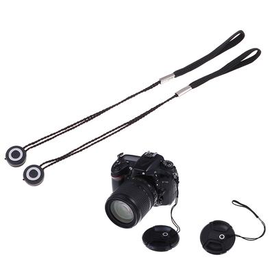 2Pcs Lens Cover Cap Holder Keeper String Leash Strap Rope For Camera