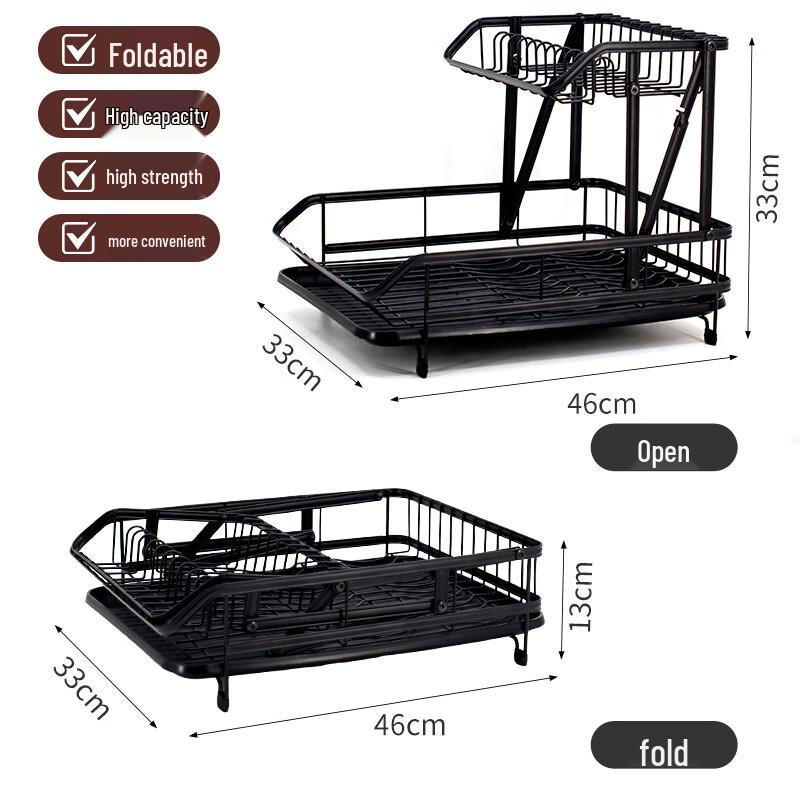 Abay Double-Layer Foldable Dish Drying Rack