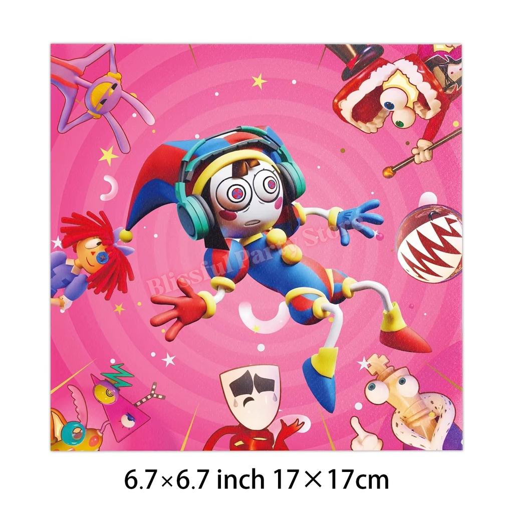 Amazing Digital Circuses Birthday Party Decoration Tableware Cup Plate Balloon Cake Topper Kids Event Supplies Baby Shower Favor