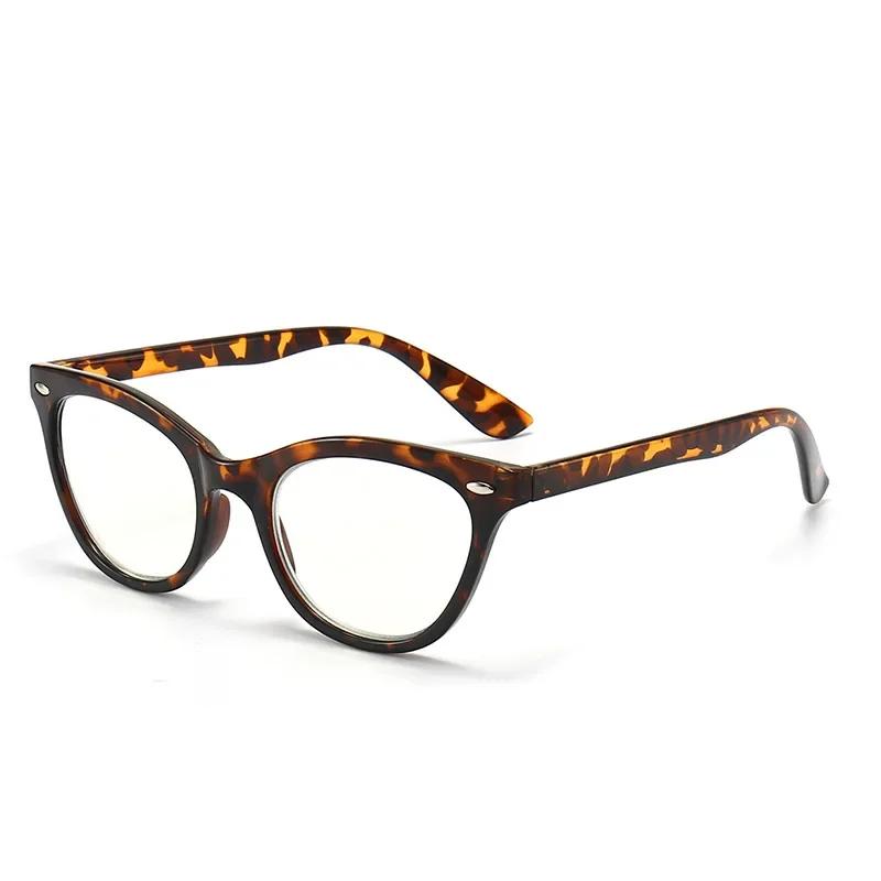 

Latest Vintage Retro Cat Eye Reading Glasses Women Floral Anti Blue Rayweight Design Computer Presbyopic Eyeglasses Clear HD Glasses Wth Degree 0