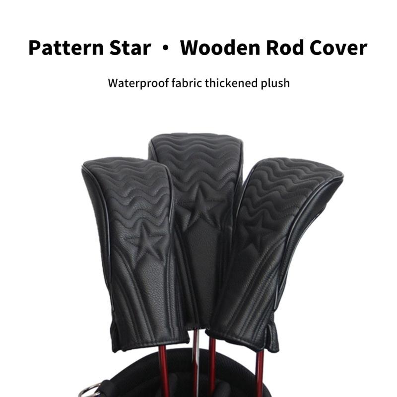 Golf Club Head Cover PU Materials Star Texture Easyly Installation Durability For Training And Competition