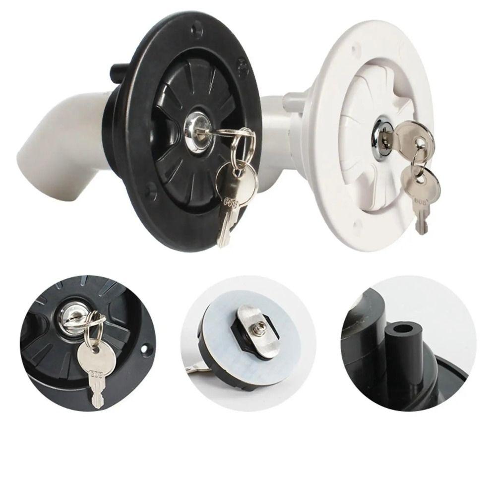 White/Black 78mm Water Inlet Filler RV Water Inlet Filler Tough Fill Hatch  Camper