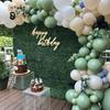 Vintage Apricot Avocado Green Balloon Chain Set Birthday Party Wedding Arrangement Arch Decoration