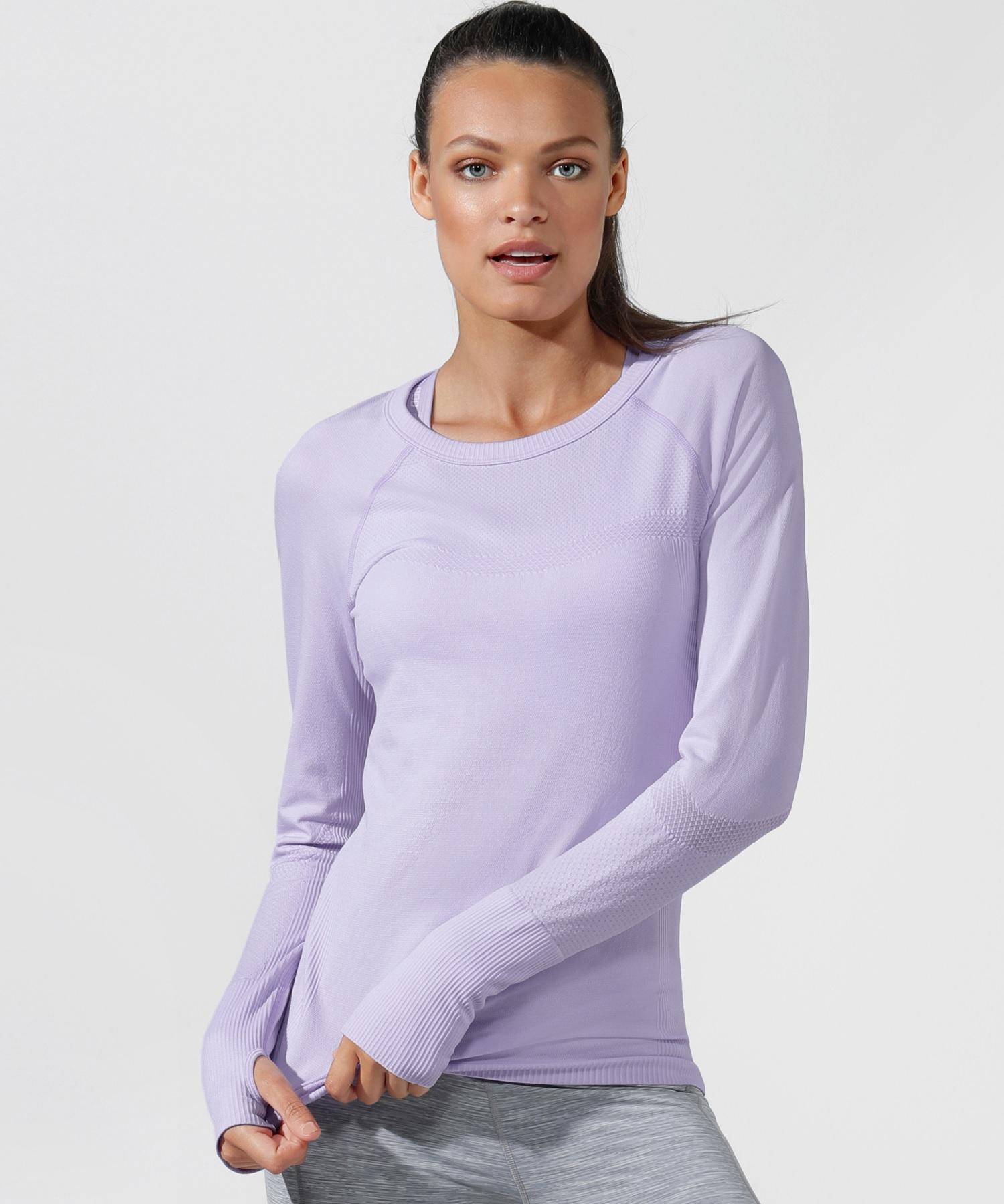 Ronajane Comfort Seamless Long Sleeve Top [022050]-Violet Lavender/M