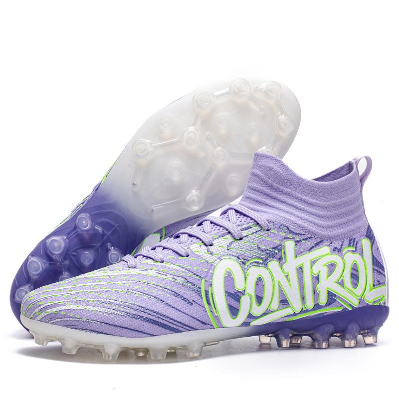 Autumn New Soccer Shoes Boys and Girls Students Competition High-top Spike Lawn Training Shoes