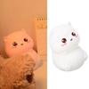 Silicone Night Lamp Cute Cat Tap Control   Color Rechargeable Soft Night Light for Bedroom