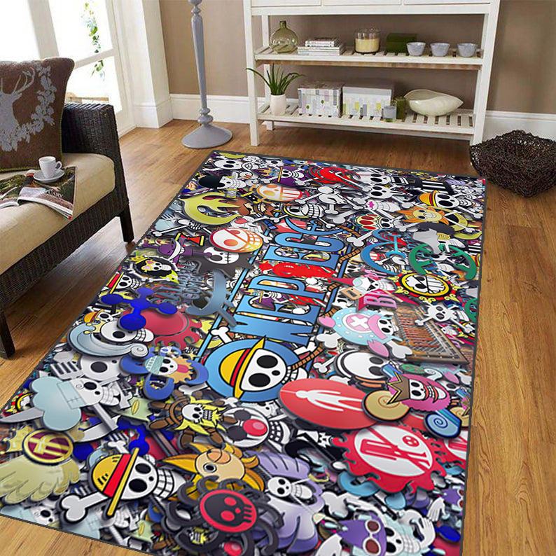 Japanese Anime Carpet for Living Room,Soft Flannel Rug for Bedroom ,Anti-Slip  BATHROOM Mat,  Baby Play Mat,large Aircraft Rug
