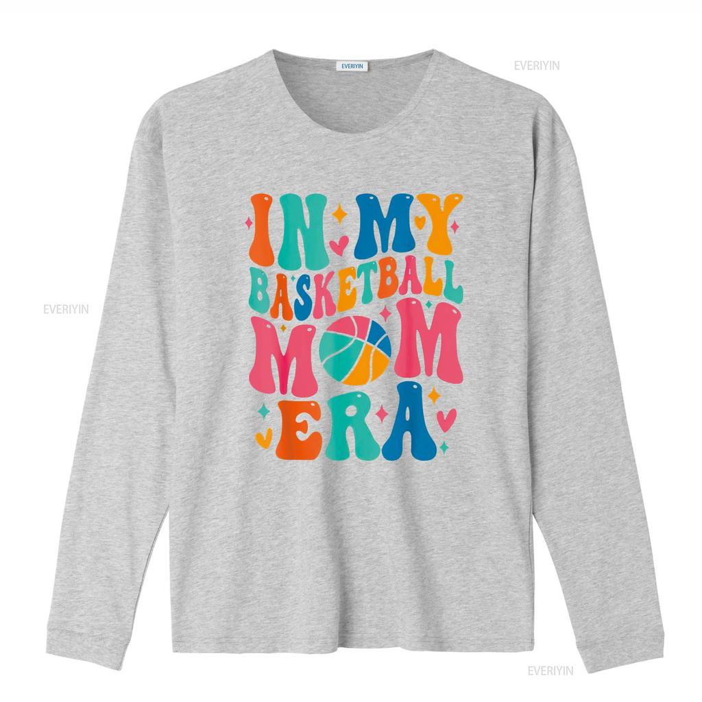 Groovy In My Basketball Mom Era Mama Mother T Shirt Vintage Washed Graphic Comfortable Top For Everyday Wear Stylish Unisex