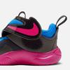 Nike Team Hustle D 11 Synthetic Leather Comfortable Versatile Shock Absorbing Durable Low Top Walking Shoes Baby Shoes Black Purple FB7573-001