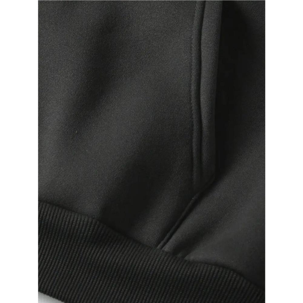 Large Hoodie with Fashionable and Trendy Print Design, Zipper Cardigan for Comfort and Durability