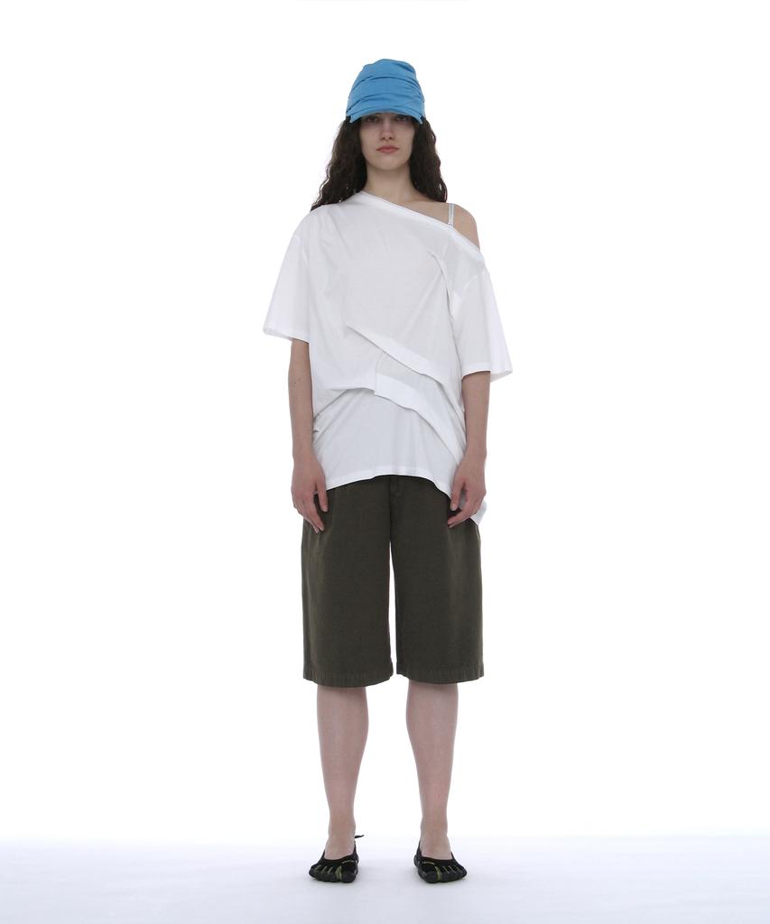 PARTIMENTO WOMEN Luched Drape Hat_Blue