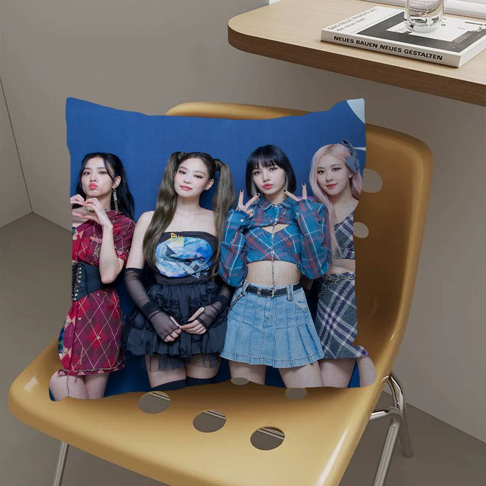 Popular K-pop B-Black Groups Pinkes Pillow Cover Design Cushion Cover Decor Holiday Decorati