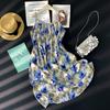 DIMANAF 2026 Nouvelle Robe Longue d'Été pour Femme Grande Taille, Robe Gilet de Plage Sans Manches Ample Surdimensionnée Maxi Imprimée Florale
