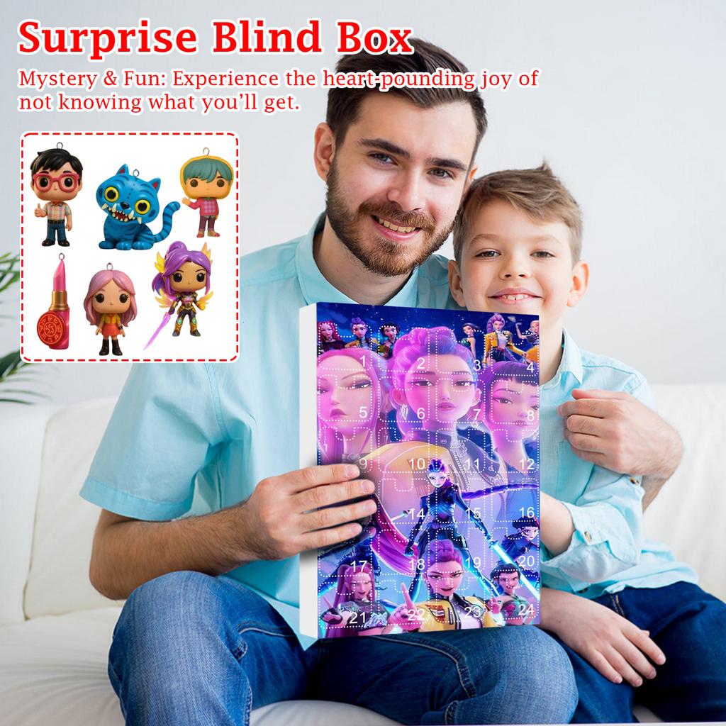 3D Hexenpuppen Überraschungsbox, 24 Puppen warten darauf, von Ihnen ausgepackt zu werden, Weihnachtsüberraschungsgeschenk für Freunde und Kinder