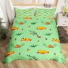 Cute Capybara Print Bedding Sets Full Kawaii Honey Bee Comforter CoverCartoon Animals Bed Set Red Love Heart Print Duvet Cover