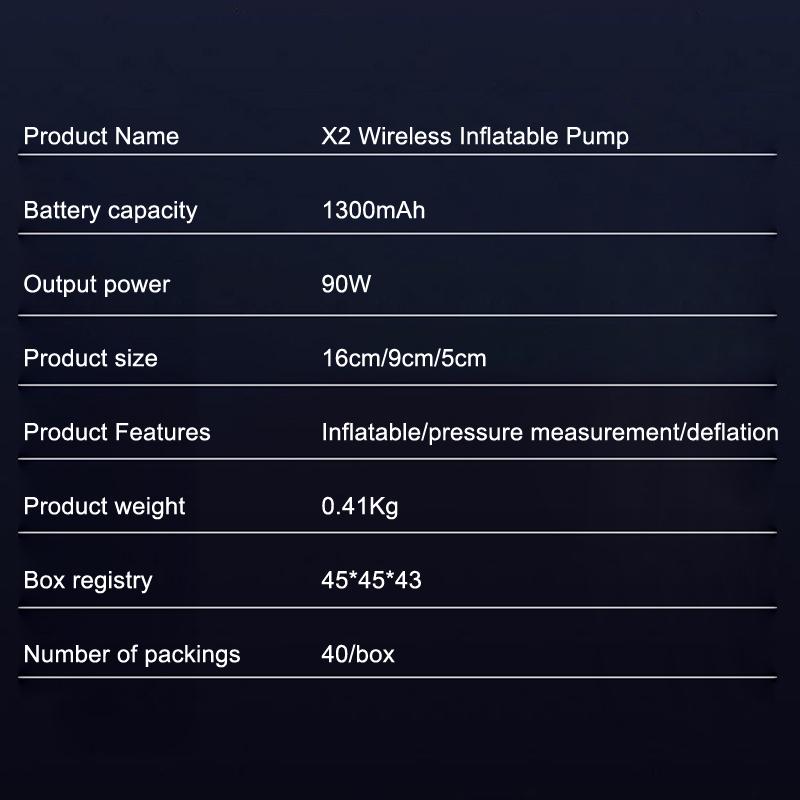 Portable Tire Inflator Air Pump Compact Rechargeable Air Compressors For Ball Motorcycle Fast Inflation Electric Air Pump
