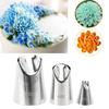 3pcs Food Grade Stainless Steel Piping Nozzles Chrysanthemum Piping Tips Baking Tools Kit  Beginners
