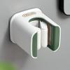Wall-Mount Broom & Mop Holder - Hole-Free Clip Hook Bracket for Bathroom Storage