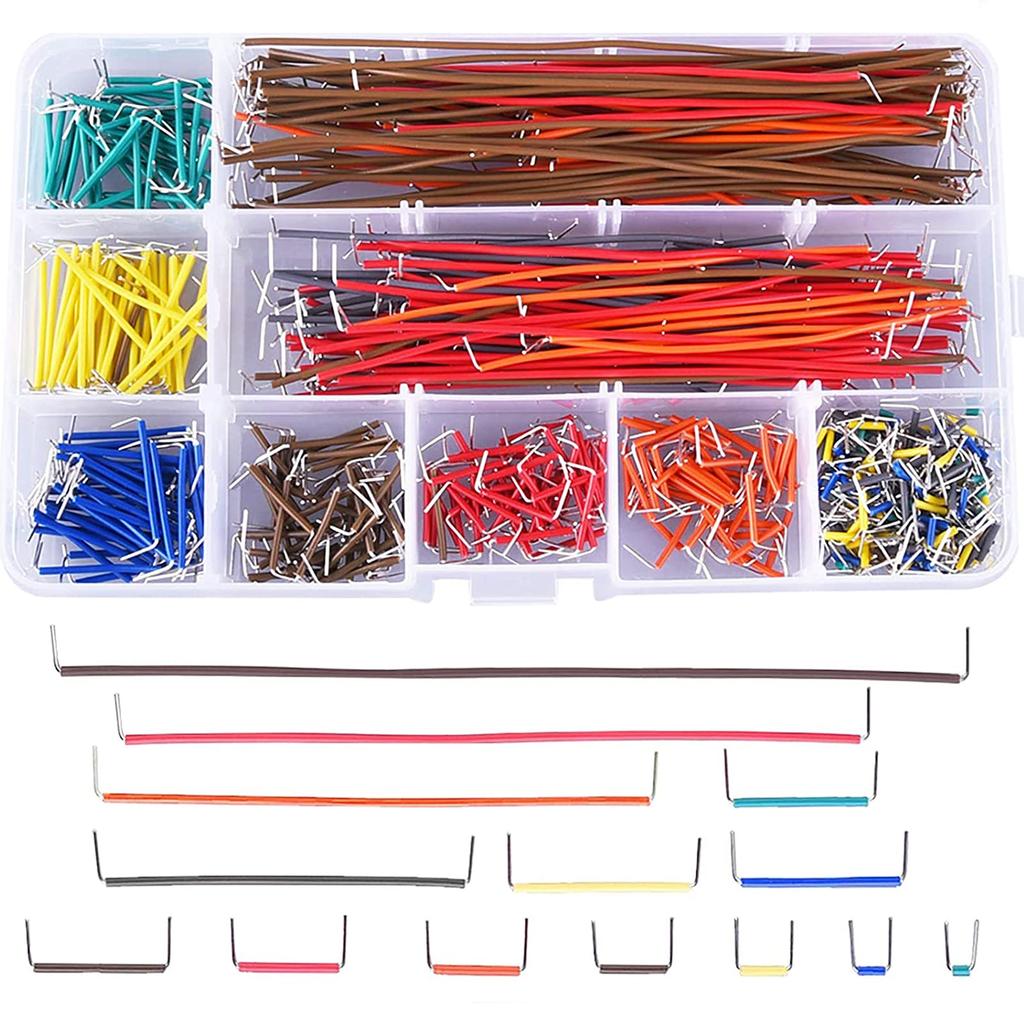RUIZHI 840pcs Pre-Molded Breadboard Jumper Wire Kit 14 Length Assorted Jumper Wire for Breadboard Prototyping Solder Circuit