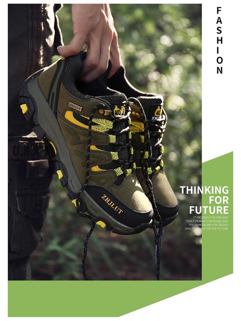 Plus Size Cross-Border Couple Hiking Shoes: Stylish Men's Outdoor Breathable Mesh Casual Footwear