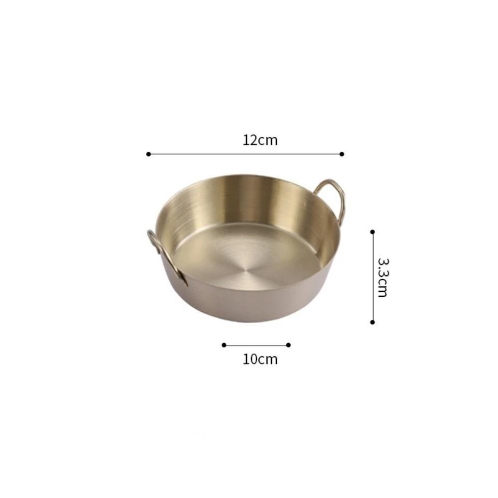 Round Two-Ear Snack Dish 304 Stainless Steel Seasoning Cup New Dual Handle Bowl  Kitchen Use