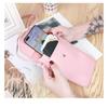 Women Cell Phone Bag Shoulder Transparent Card Holders Girl  Handbag Ladies PU Leather Clutch Wallets Purse