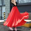 Women's Fairy Style Long Chiffon A-line Skirt - Slimming White Dance Hem for Summer