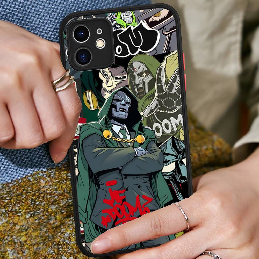 M-MF Rapper D-DOOM For IPhone 15 16 Pro Max 11 12 13 14 XS XR X Plus 16E Matte Translucent Phone Cover