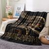 1PC Custom Name Elden Ring Patterned Flannel Blanket Suitable For All Seasons for Home Decor Warmth and Comfort Gifts Holiday Present