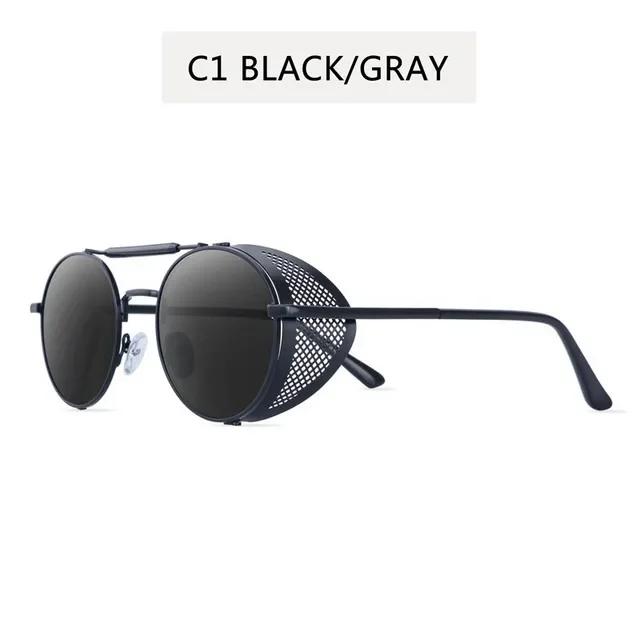 Retro Runde Metall Sonnenbrille Steampunk Herren Damen Trend Marke Designer Vintage Sonnenbrillen Shades UV Schutz