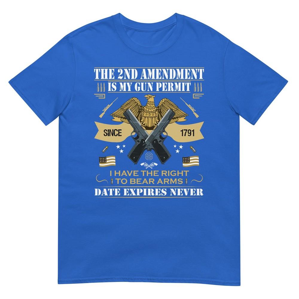Pro Gun Second Aunisexdunisext Is My Gun Permit Usa American Flag TShirt