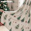 1PC Christmas Style Blackout Curtains Christmas Tree Pattern Printed Curtains for Bedroom Living Room Balcony Window for Home Decor