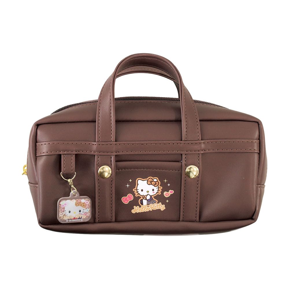 Factory Sanrio Characters School Bag Style Pen Pouch Hello T s Kitty/Leopard H90×W195×D55mm SR-5543995KL