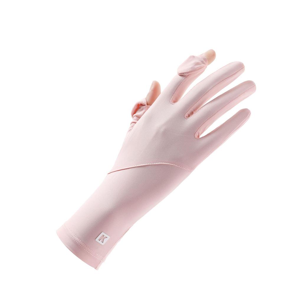 Women's UV Protective Ice Silk Cycling Gloves – Sweat-Absorbent, Breathable, Non-Slip, Flip-Top Sun Protection for Summer